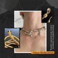 thumbnail image 3 of Snake Necklace Punk Necklace Irregular Necklace Hip Hop Punk Cool Irregular Bending Metal Snake Necklace Animal Adjustable Snake Multilayer Necklace For Women Party Jewellery, 3 of 8