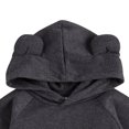 thumbnail image 4 of Newborn Baby 2-piece Long Sleeve Solid Color Hoodie and Pants Outfit Set, 4 of 7