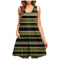 thumbnail image 2 of Ovzne Robes d'Été pour Femmes 2025 Robe Femme Robe Décontractée pour Femmes Grande Taille Sans Manches Col Ras du Cou Robe Courte à Rayures Robe d'Été Liquidation, 2 of 5