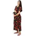 thumbnail image 2 of Bimba Caftan pour Mères Allaitantes à Imprimé Floral Maxi Kaftan Maternity Robe avec Ceinture, 2 of 10