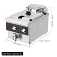 thumbnail image 4 of Commercial Deep Fryer,Dual 8L Commercial Countertop Fryer - 1800W Stainless Steel with Removable Basket, Drain Valve & Timer, Adjustable Temp Control for Restaurants & Home Use, 4 of 6
