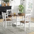 thumbnail image 3 of Gymax Ensemble de Cuisine Rond 5 Pcs avec Table à Manger à Abattants Pliée et 4 Chaises, 3 of 10