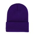 thumbnail image 1 of Beanie Elastic Warm Woolen Yarn Roll up Edge Skull Cap for Spring, 1 of 11