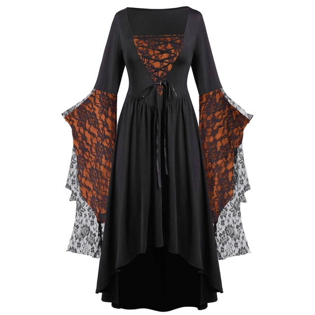 2025 Vêtements Gothiques pour Femmes Robe pour Femmes Grande Taille Dentelle Squelette Punk Vêtements pour Tout-Petits Robe Grande Taille Rétro Robe pour Femmes Robe Grande Taille