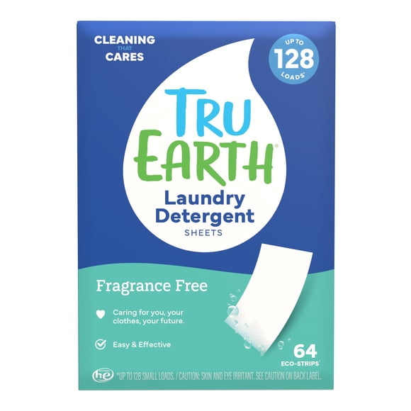 Tru Earth Fabric Softener Strips for Washing Machine, Alternative to Fabric Softener Liquid and Pods, Fresh Linen Scent Booster, Up to 128 Loads Per