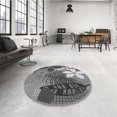 thumbnail image 4 of Ahgly Company Tapis d'Intérieur Lavable en Machine Carré Transitionnel Gris Foncé, 5 Pieds Carré, 4 of 7
