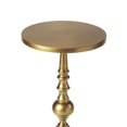 thumbnail image 3 of Beaumont Lane Transitional Metal Pedestal Side Table - Antique Gold, 3 of 6