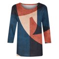 thumbnail image 3 of HKEJIAOI 3/4 Sleeve Shirts for Women Tunic Blouse Floral Print Summer Tops XXL, 3 of 5