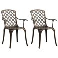 thumbnail image 1 of vidaXL Garden Chairs 2 pcs Cast Aluminium Bronze, 1 of 5