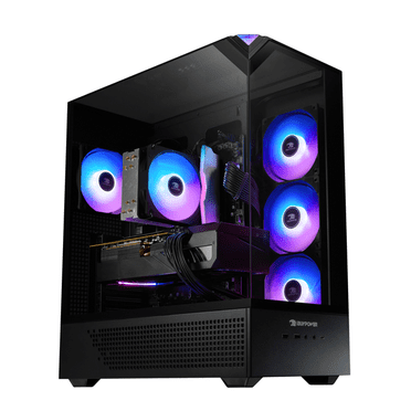 iBUYPOWER Element PC de Jeu de Bureau, Intel Core i5 14400F, GeForce RTX 5060Ti 8 Go, 32 Go DDR5 RGB 1 To SSD, Win 11 Home, Clavier et Souris RGB, Étui de Jeu en Verre Trempé RGB, Noir