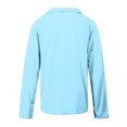 thumbnail image 5 of Yuyuzo Chemises à Manches Longues pour Femmes Col en V Couleur Unie Col Rond Tunique Chandail Tops Blouses, 5 of 5