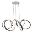 thumbnail image 1 of Artika Swirl Ribbon Modern LED Pendant Light Fixture, Chrome, 1 of 5