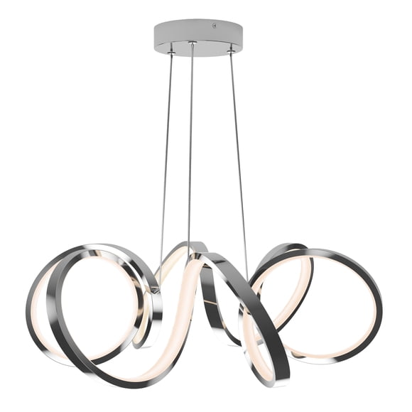 Artika Suspension Moderne à DEL avec Ruban Tourbillonnant, Chrome