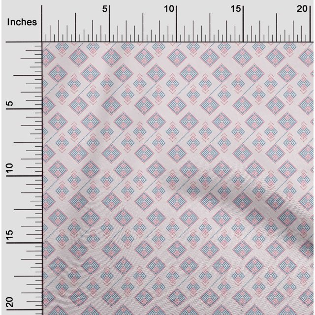 oneOone Cotton Flex Fabric Diamond Geometric Print Fabric BTY 40 Inch Wide