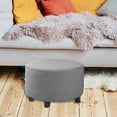 thumbnail image 4 of Ottoman covers Sofa covers Furniture Covers Stretch Storage Ottoman Cover Foot Gray, 4 of 7