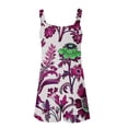 thumbnail image 4 of Pisexur Combinaison Décontractée Grande Taille pour Femmes Summer Floral Sans Manches Sangle Spaghetti Réglable en Vrac Short Extensible d'Une Seule Pièce avec Poches S-3XL, 4 of 5