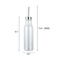 thumbnail image 2 of Mainstays 20oz Plastic Water Bottle with Stainless Steel Screw on Lid Clear, 2 of 12