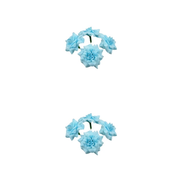 Baohd 50pack/lot Multi-color Fabric For Wide Application In Weddings And Parties Hats Fiber Realistic Appearance Soft Texture Light Blue 4.5cm 2Set