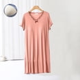 thumbnail image 2 of Timegard Pyjama pour Femme avec Soutien-Gorge Intégré Manches Courtes Col en V à Volants Tenue d'Intérieur Confortable Chemise de Nuit Décontractée, 2 of 5