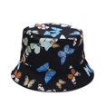 thumbnail image 2 of Butterfly Print Fisherman Hat Summer Cotton Double-sided Outdoor Bucket Sun Cap, 2 of 8