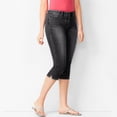 thumbnail image 1 of EQWLJWE Capris en Denim Extensible Ajusté Taille Haute pour Femmes, Denim Bleu, Tailles TP-TTTG, 1 of 6