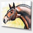thumbnail image 2 of Portrait de Cheval Brun - Impression d'Art Abstrait sur Toile, 2 of 3