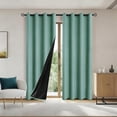 thumbnail image 1 of Chmadoxn Home Decor, Polyester Pongee Laminated Light-blocking Curtains Perforated Style Bedroom Concise Sun Protection Curtains Heat-Insulating And Soundproof Curtains Polyester Blackout Curtains, 1 of 6