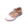 thumbnail image 2 of JDQJBZ Sandales pour Fille à Clous Couleur Unie Bout Rond Boucle Danse Performance Chaussures de Princesse Été, 2 of 5