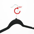 thumbnail image 4 of 10 Pcs de Cintres Antidérapants en Velours pour Adultes (Noir), 4 of 5