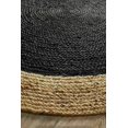 thumbnail image 3 of Indian Handmade Braided Inner Black Natural Jute Area Rug, Home Décor Rug, Jute Rug for Bedroom, Dining Room, living room, Doormat Rug Size - 2' Round (60 cm x 60 cm), 3 of 4
