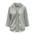 thumbnail image 4 of WEIYLL Womens Fleece Jacket Thick Knitted Cardigan Solid Color Sleeve Furry Green Going Out Fall Tops Size S, 4 of 4