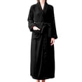 thumbnail image 2 of Women'S Double Pocket Flannel Bathrobe Soft And Warm Double Faced Velvet Bathrobe Pajamas And Home Wear Bathrobe Robe, 2 of 6