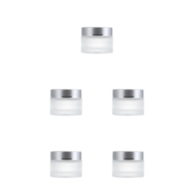 stanreset Matte Cosmetic Face Pots Durable Odorless And Multipurpose Packaging Silver silvery 30g,1 5Set