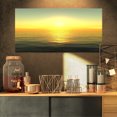thumbnail image 1 of Brilliant Yellow Sunrise over Waters - Beach Photo Canvas Print, 1 of 1