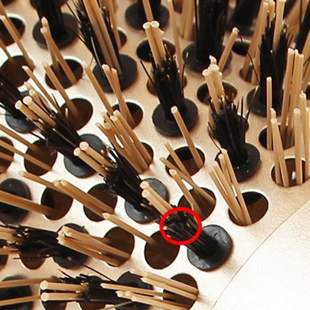 Sèche-cheveux de Salon Outil Céramique Roulant Cheveux Bouclés Brosse Ronde Résistant aux Hautes Températures Lissage