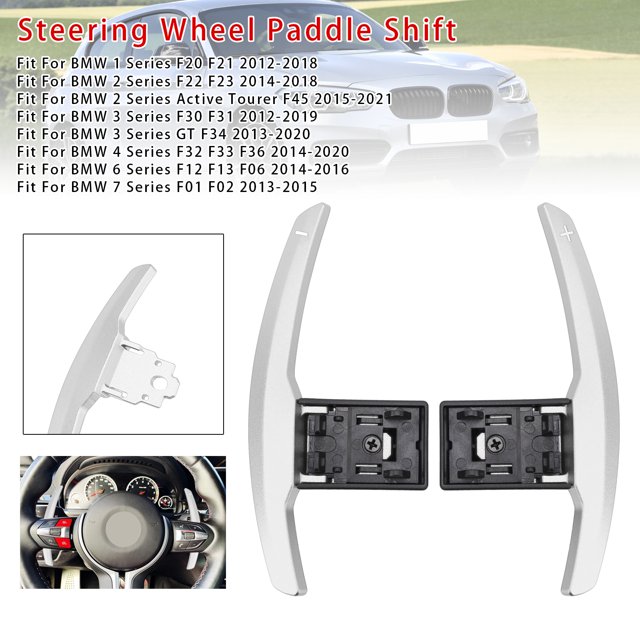 Paddle Shifter Extension For BMW F Series F30 F31 F32 F10 X3 X5 Aluminium Silver
