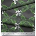 thumbnail image 2 of Soimoi Gris Voile de Coton Tissu Imprimé Pin & Feuilles par Yard 58 Pouces de Large, 2 of 3