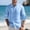 Sky Blue, variant on Gspmoly Tshirts Shirts for Men, Men'S Vintage Casual Pocket Solid Color Button Lapel Fashion Long Sleeve Shirt. Men Top Summer Savings Clearance