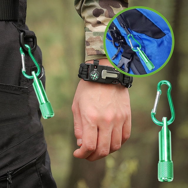 Lampe de Poche Porte-Clés Mini en Alliage d'Aluminium Portable à Lumière Forte pour Camping, Randonnée, Urgence, Outil Torche