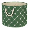 thumbnail image 1 of Design Imports CAMZ14239 Polyester Trellis Paw Round Pet Bin, Hunter Green - Medium, 1 of 4