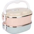 thumbnail image 1 of Boxes, Thermal Insulated Hot Food Lunch Containers, Stainless Steel Insulated Thermal Food Container, Student Portable Hot Food Warmer Lunch Box Accessories (Double Layer), 1 of 8