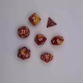 thumbnail image 2 of 7x dés en Polyéthylène Ensemble de dés Lisses D4-D20 pour Apprentissage des Mathématiques Jeux de Table Rouge Jaune, 2 of 7