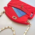 thumbnail image 3 of Wallet Case Compatible with iPhone, Pretty Luxury Bag Design, Purse Flip Card Pouch Cover Soft Silicone Case with Hand Holder Long Shoulder Strap(Red,iPhone XS max), 3 of 7
