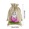 thumbnail image 3 of Binwennn Easter Bunnies Egg Storage And Decoration Bag Funny And Adorable Rabbit Designed Zippered Candy Wrap For Festive And Organization Small Cloth Bags Towel Closet Organizer Storage with Lids Bag, 3 of 6