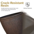 thumbnail image 3 of Sunnydaze Weather-Resistant Double-Walled Anjelica Outdoor Flower Pot Planter - 24" - Rust Finish - 4pk, 3 of 10