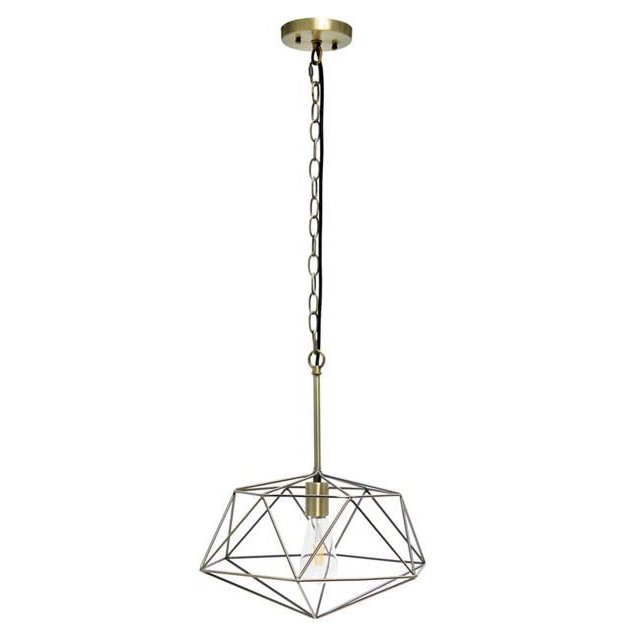 All The Rages LHP-3003-AB Luminaire Suspendu Moderne en Fil Métallique 16 Pouces, Laiton Antique