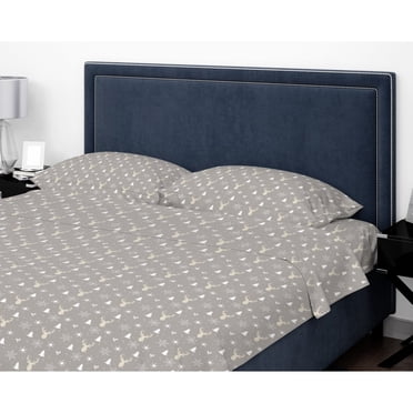 Flannel Sheet Set, 100% Mercerized Cotton, Twin Size, Deers Design
