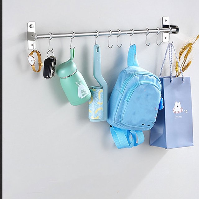 maskred Efficient And Organized Kitchen Rack Tools Easy To Install Rust-resistant Kitchen Utensils Rack Double pole+30cm+4 1Set