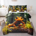 thumbnail image 1 of YST 3D Lizard 7-Piece Comforter Set, King Size Botanical Plants Bedding, Wild Animal Theme, 1 of 4