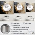 thumbnail image 4 of Designart "Simplistic Swirl Ceramics" abstract spirals Square Mirror For Wall Decor - Large Gold Square Printed Wall Mirror Art - Square Modern Mirror - Wall Mounted Square Large Mirror, 4 of 5